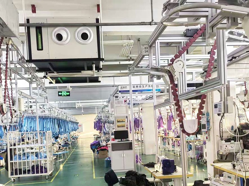 工業(yè)廠房降溫設備，應用蒸發(fā)冷省電空調(diào)-臥式射流空調(diào)