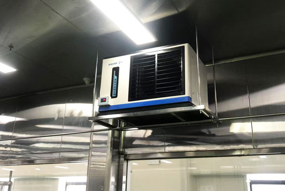 食品加工車間制冷降溫，應用蒸發(fā)冷省電空調- 臥式軸流機型