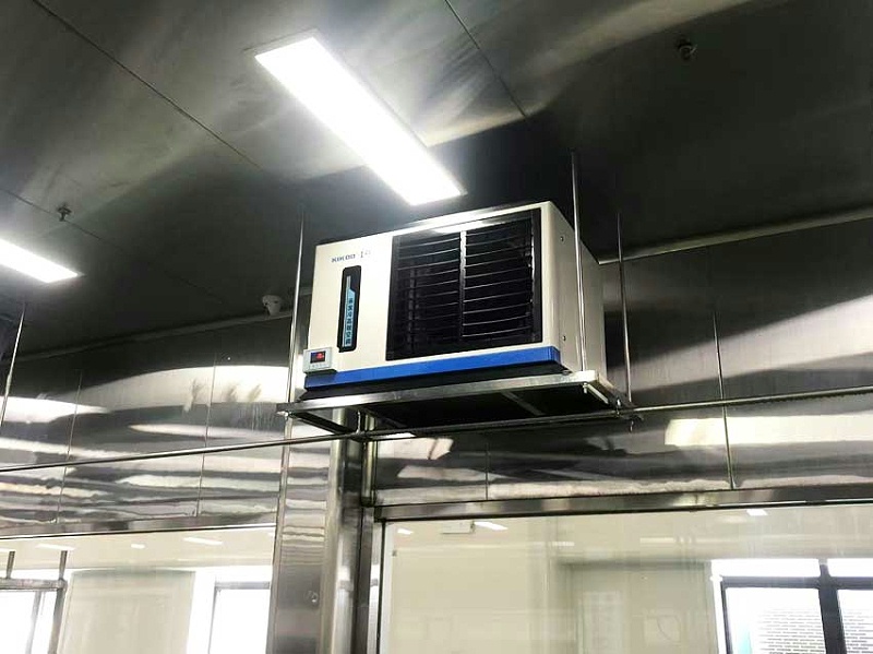 車間降溫，應用蒸發冷省電空調-臥式軸流機組