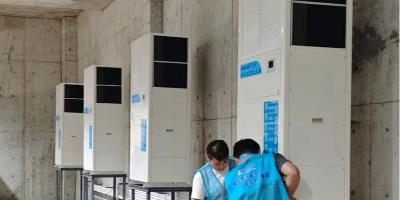 海墾集團蛋品雞蛋倉庫降溫使用星科蒸發(fā)冷省電空調(diào)SYL-ZL-25軸流立式柜機