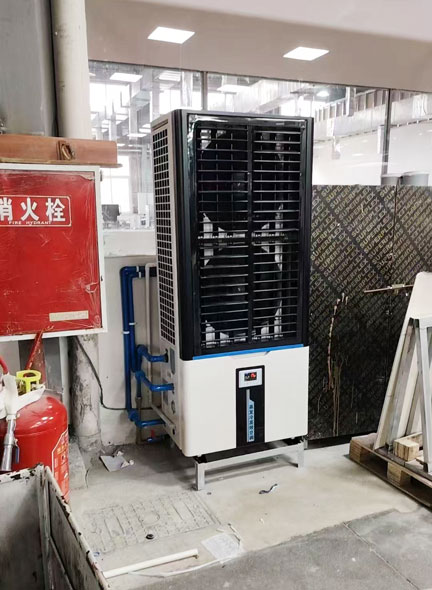 注塑廠(chǎng)車(chē)間降溫優(yōu)選蒸發(fā)冷省電空調(diào)-立柜軸流雙風(fēng)口機(jī)組