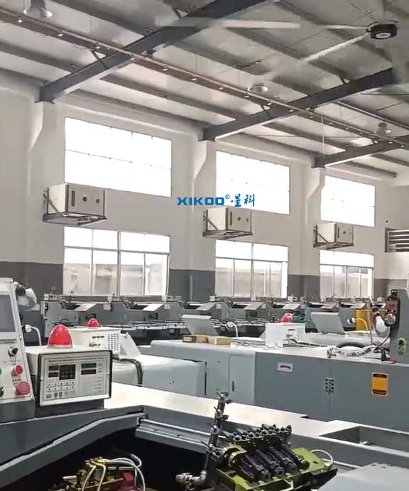 精密加工中心整體制冷降溫，應(yīng)用蒸發(fā)冷省電空調(diào)- 臥式射流機(jī)組